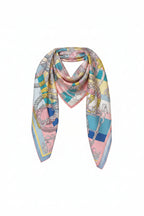Foulard Carré en Soie Twill – Imprimé Recto-Verso 90×90 cm MYNELIA