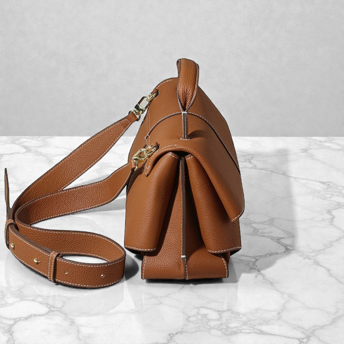 Sac cabas femme souple en simili cuir PU – Porté épaule ou bandoulière