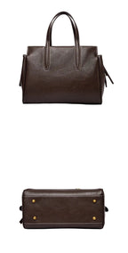 Sac Tote PU Cuir Vegan Souple Double Fermeture