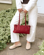 Sac Bowling cuir véritable Double anse – Élégance & Initiales Personnalisées
