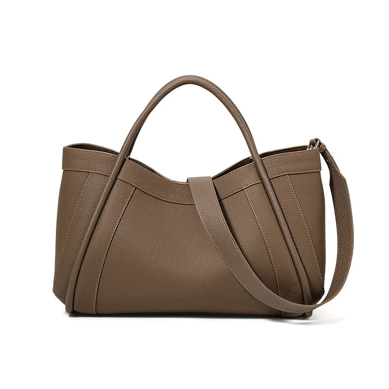 Sac hobo tote en cuir –Double port-Grande capacité