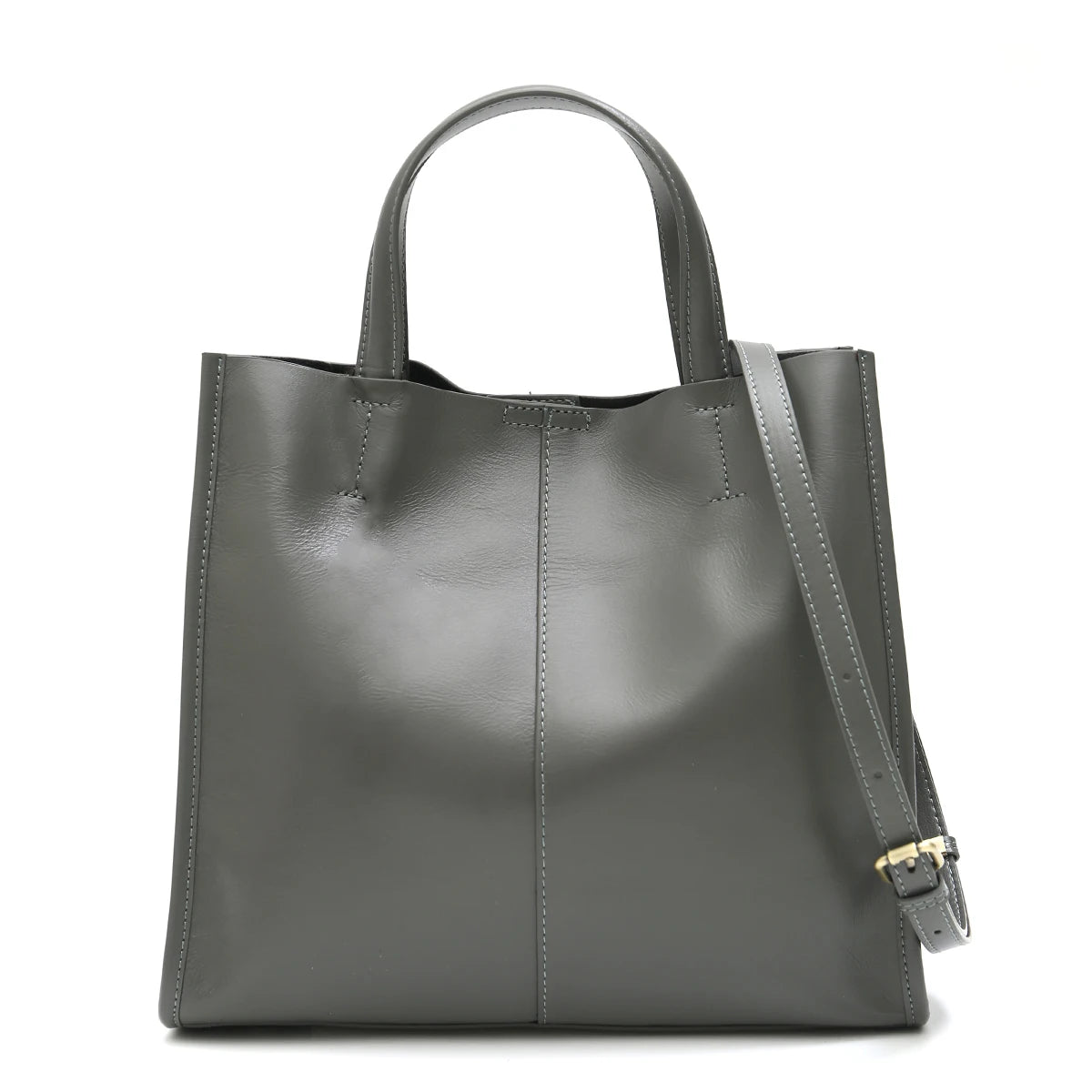 Minimalist Vintage Genuine Leather Tote Women Luxury Classic Top-handle Bag Large Capacity Cross body Shoulder Handbags Business MYNELIA