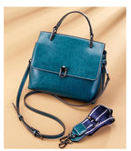 Sac à main rabat cuir véritable vintage – Flap Bag Luxe