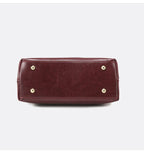 Sac en cuir PU Souple Urbain Lock Buckle Poche Épaule Croisé