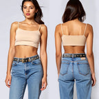 Ceinture femme en cuir PU – Rivets Dorés,Boucle Alliage, Style Fashion