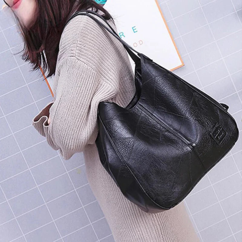Sac à main vintage – Double anse & Bandoulière teintes chaudes MYNELIA