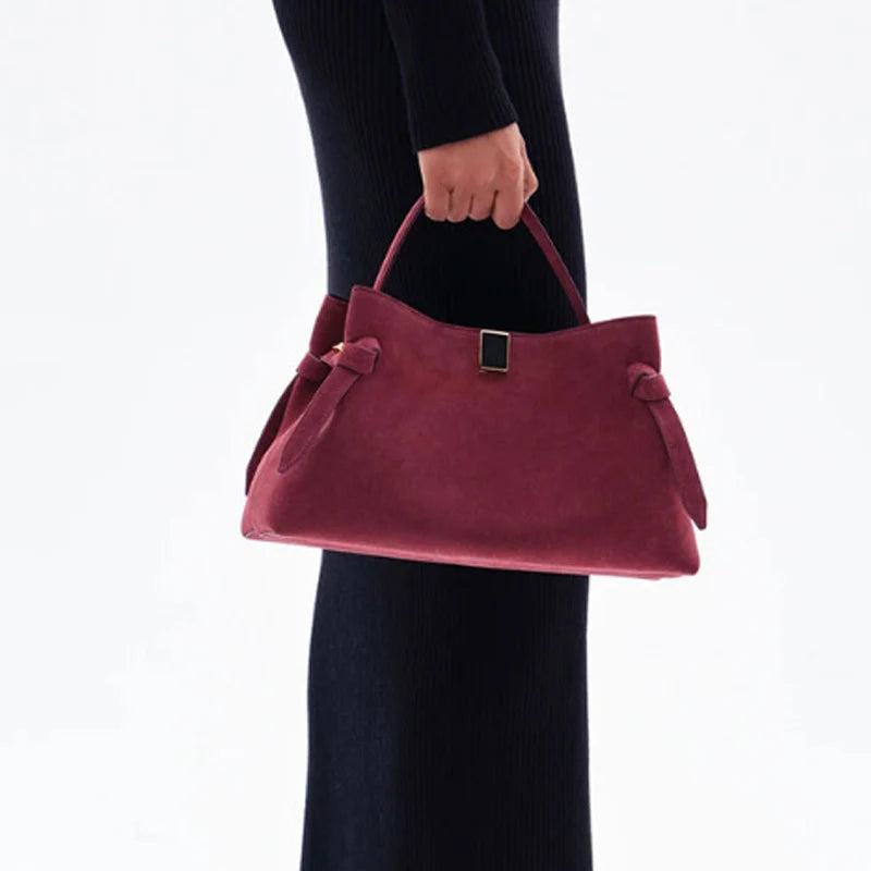 Grand sac Tote femme Daim & Cuir PU – Style casual chic