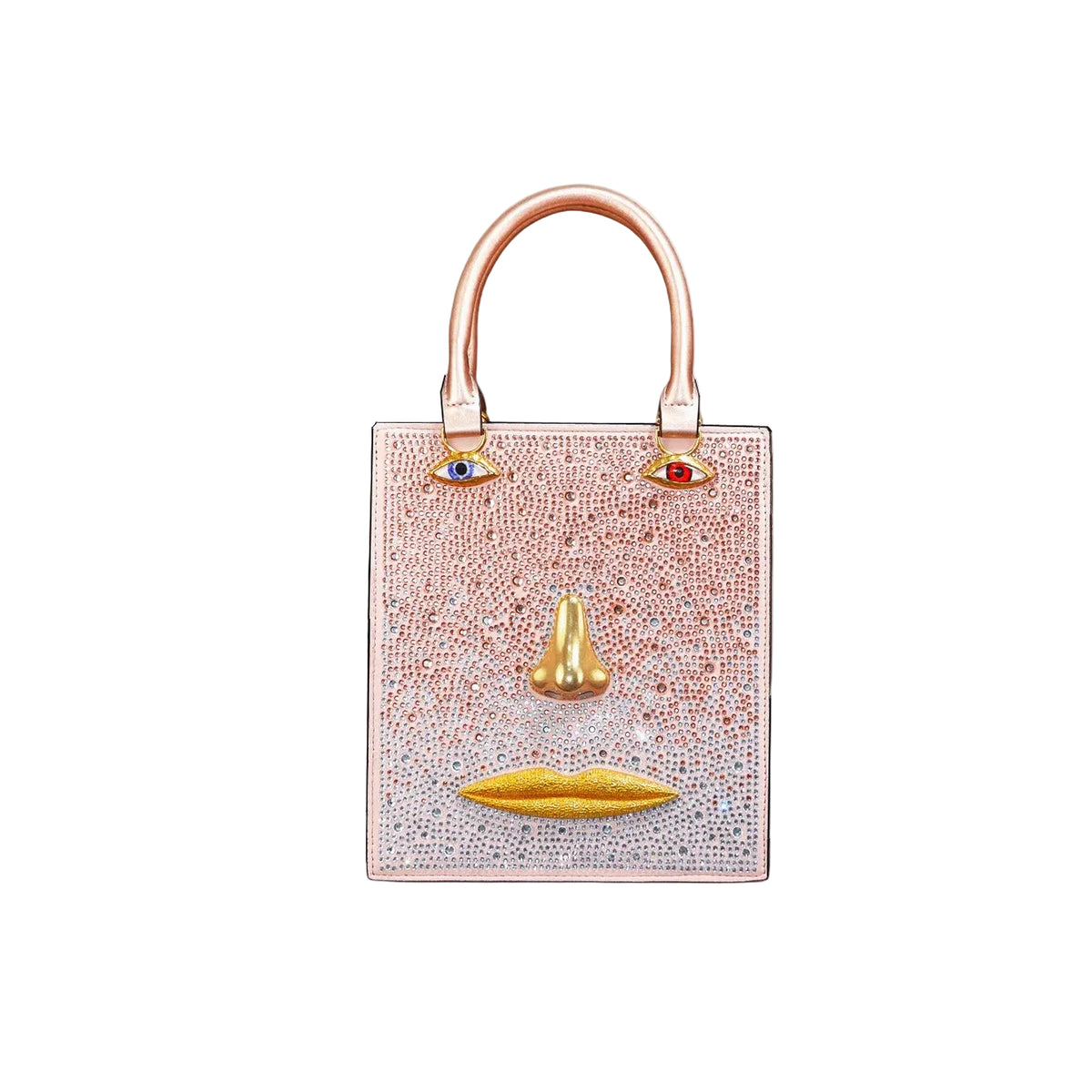 Sac bandoulière femme rigide à visage en relief 3D – TPU