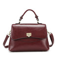 Sac en cuir PU Souple Urbain Lock Buckle Poche Épaule Croisé