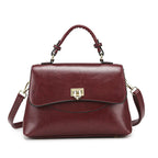 Sac en cuir PU Souple Urbain Lock Buckle Poche Épaule Croisé