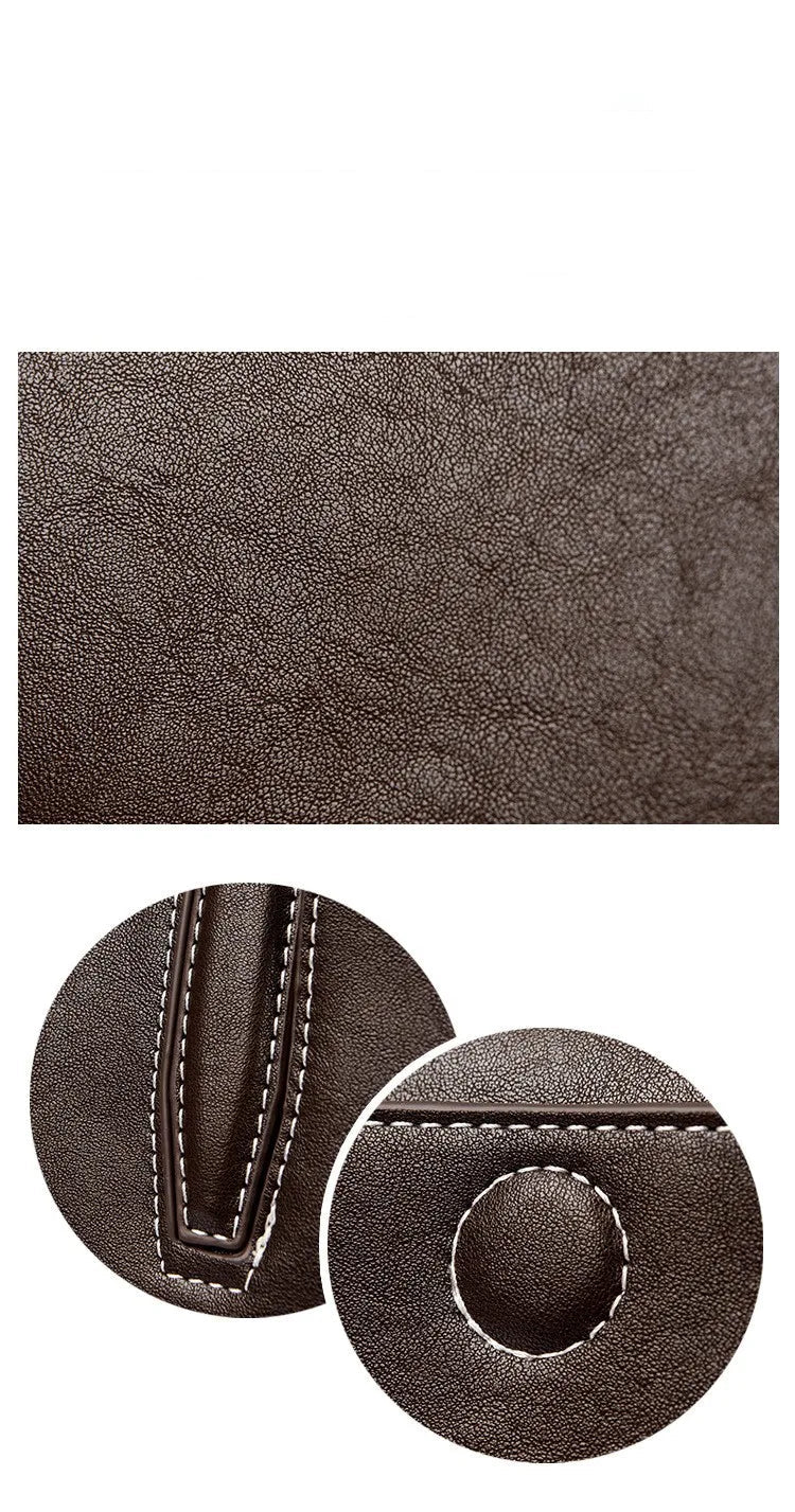 Sac Tote PU Cuir Vegan Souple Double Fermeture
