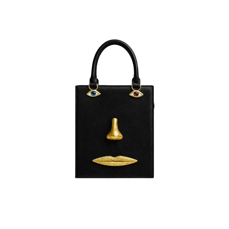 Sac bandoulière femme rigide à visage en relief 3D – TPU