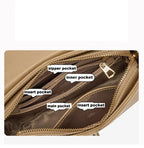 Sac tote fuir véritable fait main – Kaki & Bleu