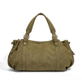 Sac Tote Boston PU Souple Imperméable Rivets Rétro