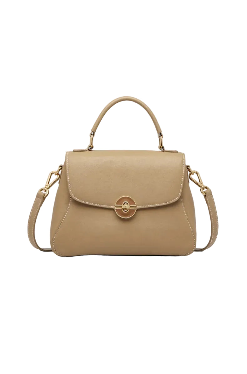 Sac tote fuir véritable fait main – Kaki & Bleu