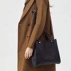Sac cabas souple en cuir véritable à poches intérieures