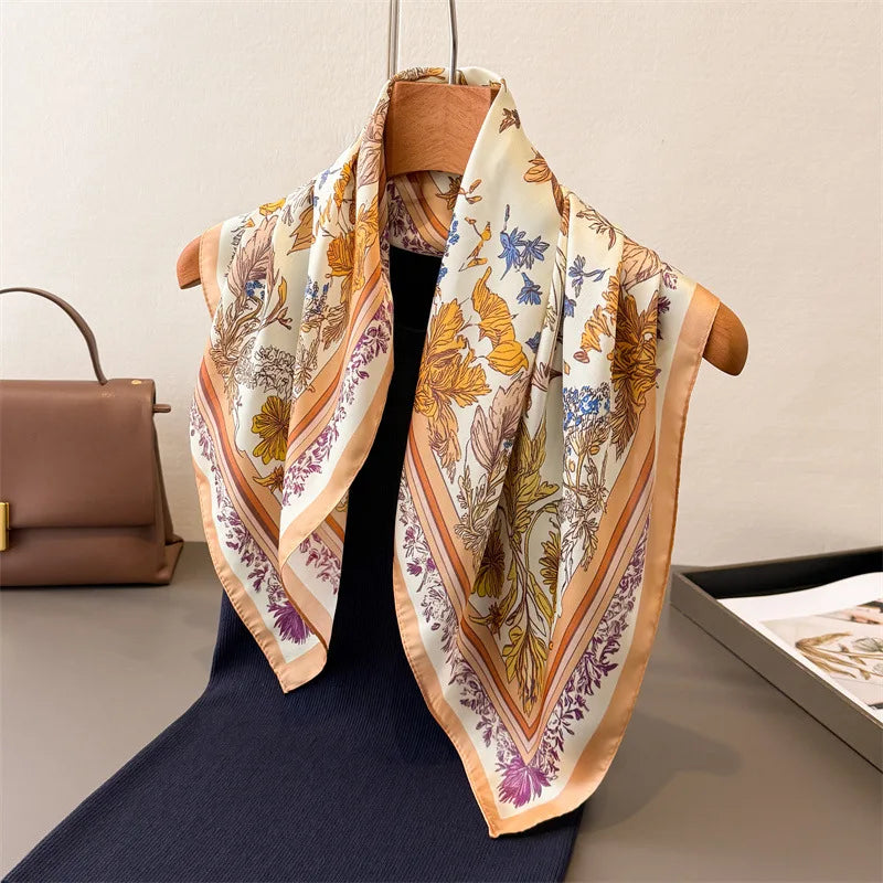 Foulard Carré Femme Motif Paisley – 70×70 cm, Doux & Multicolore MYNELIA