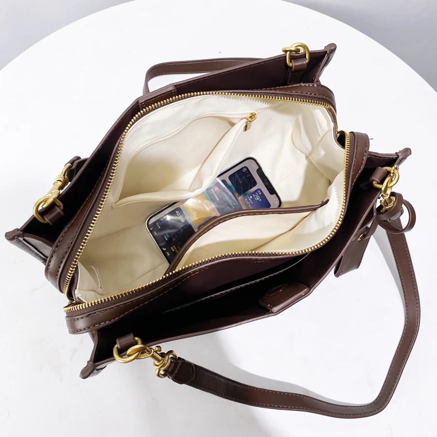 Sac Vintage en cuir PU Souple – Épaule Croisé