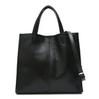 Minimalist Vintage Genuine Leather Tote Women Luxury Classic Top-handle Bag Large Capacity Cross body Shoulder Handbags Business MYNELIA