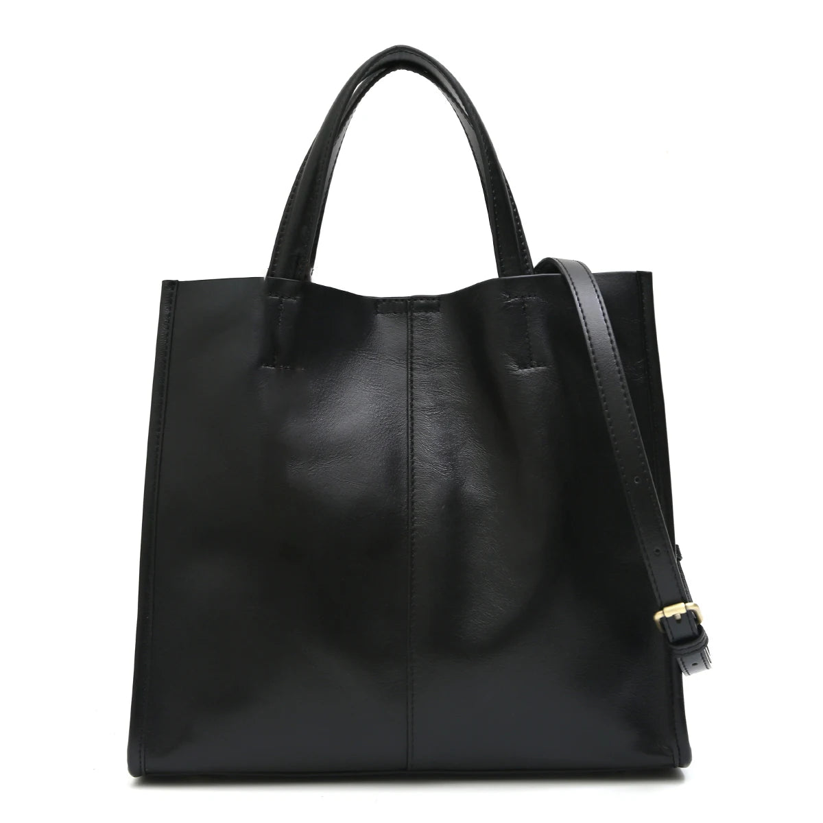 Minimalist Vintage Genuine Leather Tote Women Luxury Classic Top-handle Bag Large Capacity Cross body Shoulder Handbags Business MYNELIA