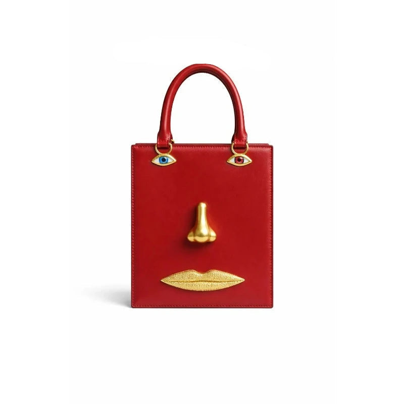 Sac bandoulière femme rigide à visage en relief 3D – TPU