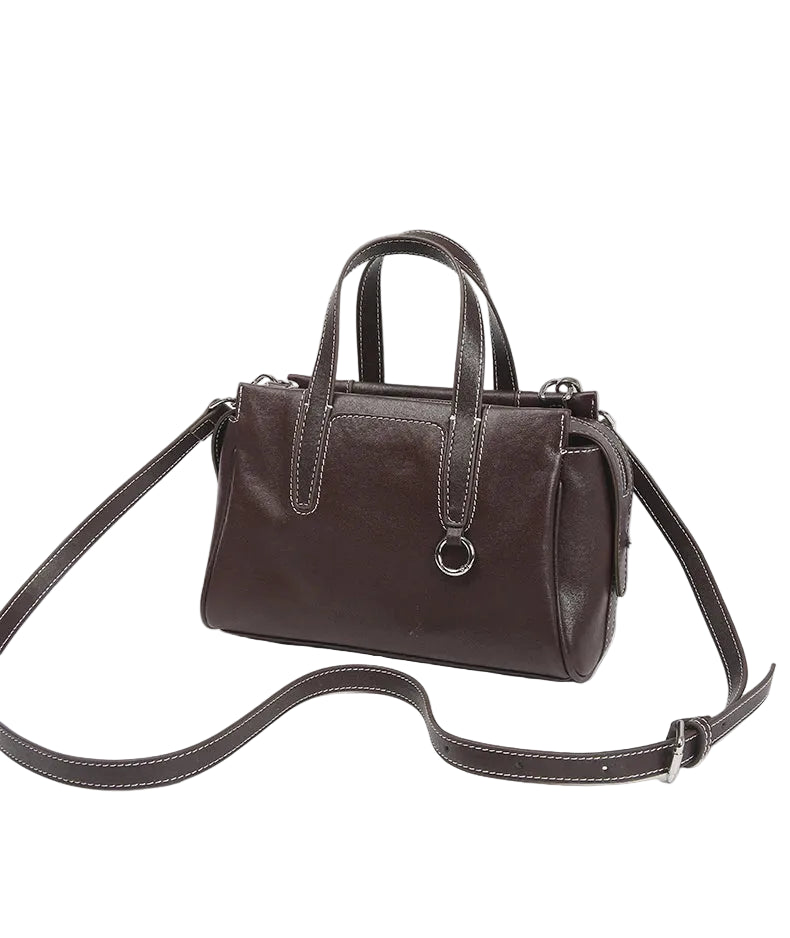 Sac Satchel Cuir Souple Doublure Poches Épaule Croisé