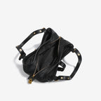 Sac épaule vintage esprit biker en cuir PU