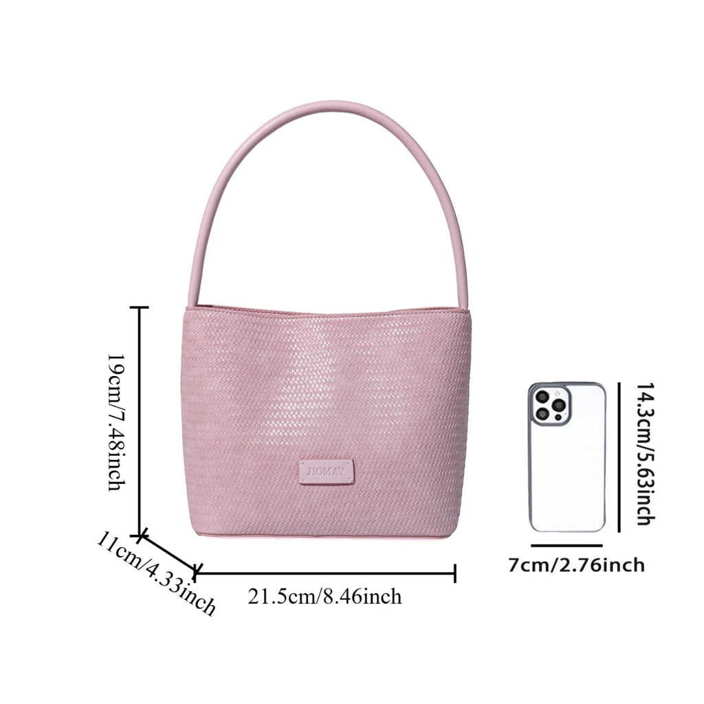 Sac Tote PU tressé embossé Femme – Anse Ultra-Léger Style Été