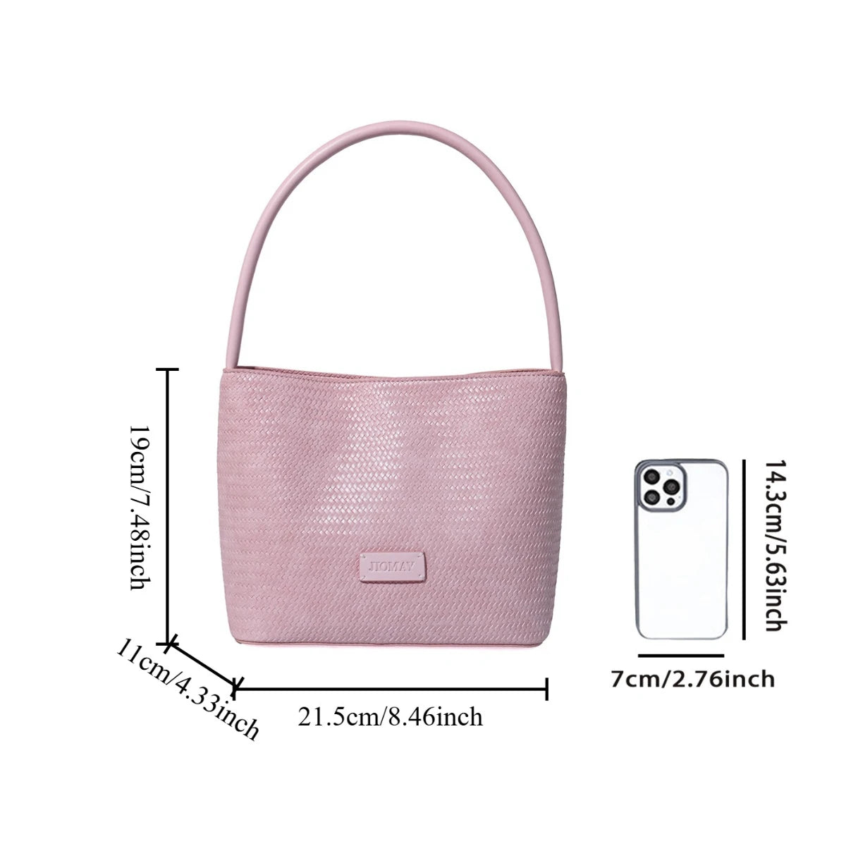 Sac Tote PU tressé embossé Femme – Anse Ultra-Léger Style Été