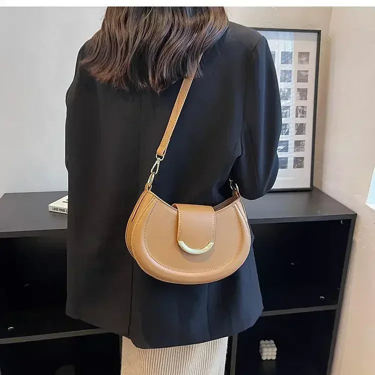 Sac bandoulière cuir PU – Boucle Magnétique