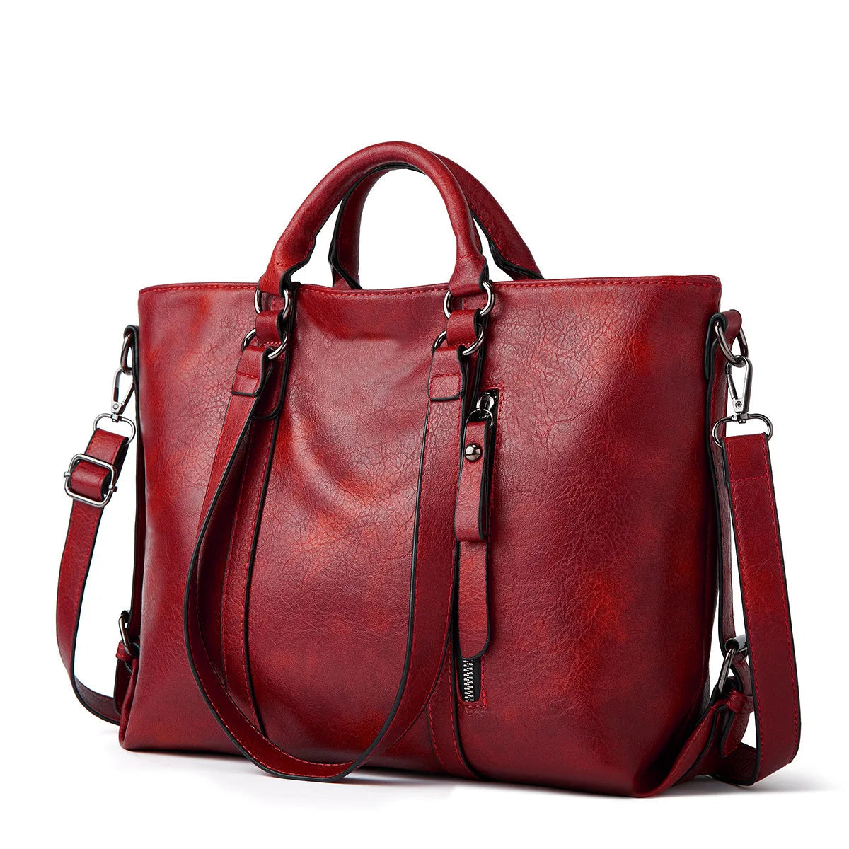 Work handbag 14inch retro PU leather and multi pocket design, suitable for office computer bag for daily use during MYNELIA