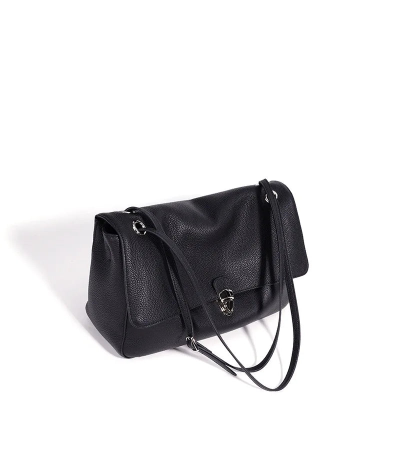 Sac en cuir véritable Satchel  Rabat Sequins
