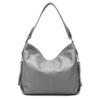 Zency Fashion Soft Real Genuine Leather Tassel Women's Handbag Ladies Shoulder Tote Messenger Hobo Bag Satchel Purple Green MYNELIA