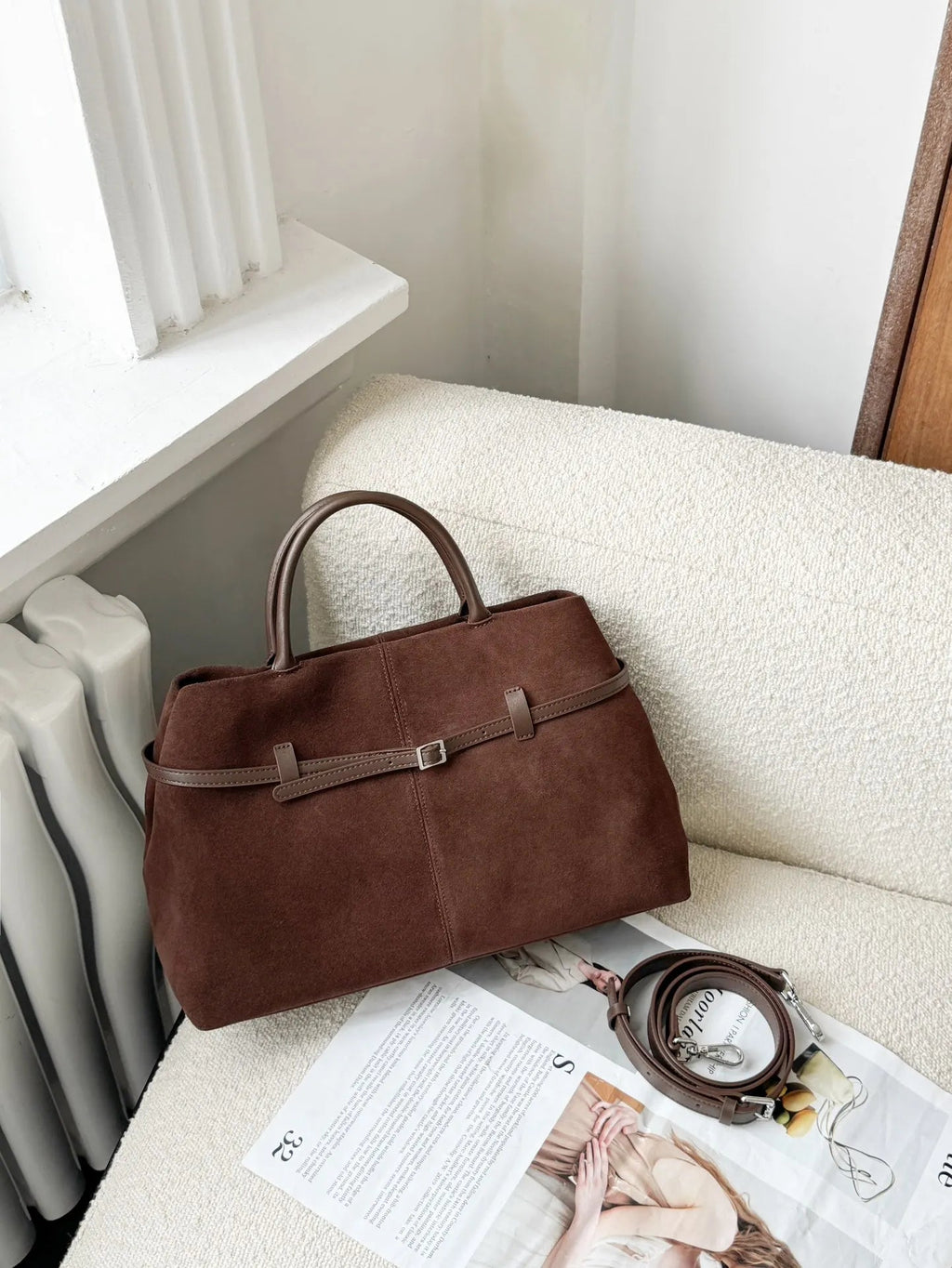 Sac cabas en cuir véritable – sSyle luxe, porté épaule ou main MYNELIA