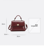 Sac en cuir PU Souple Urbain Lock Buckle Poche Épaule Croisé