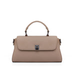 Sac à main en cuir grain Litchi Femme – Boucle Métal