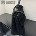Sac à main tote daim givré femme — Luxe Discret & Grande Capacité MYNELIA