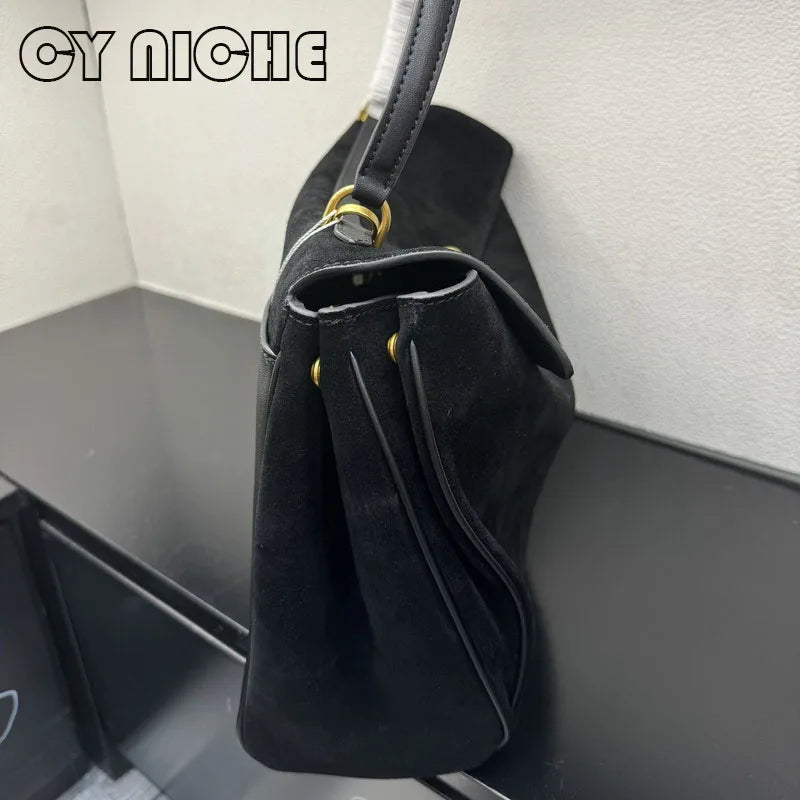 Sac à main tote daim givré femme — Luxe Discret & Grande Capacité MYNELIA