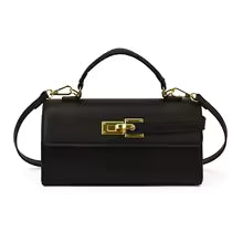Sac à main femme cadenas bandoulière MYNELIA – Noir"