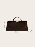 Sac Baguette Microfibre Fermoir Frame Épaule Croisé