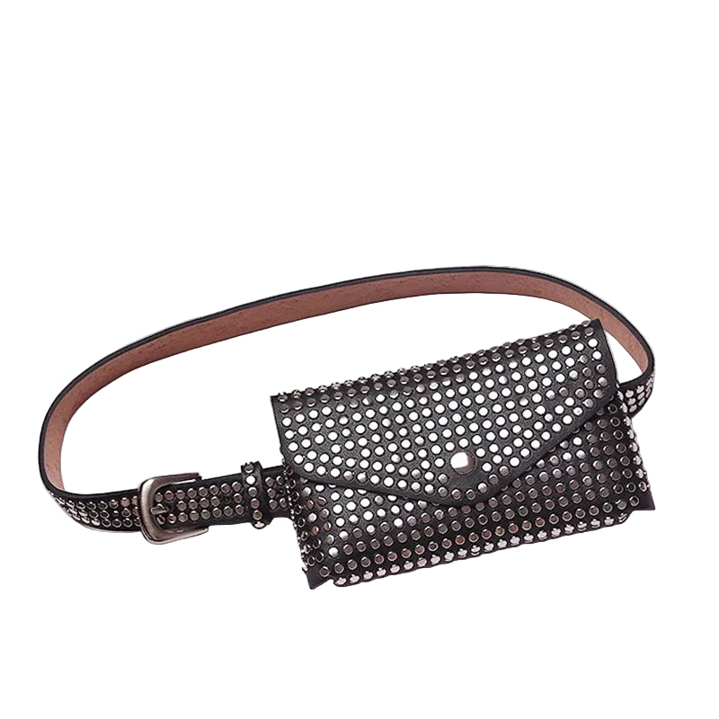 Sac pochette-rivets PU – Style rock