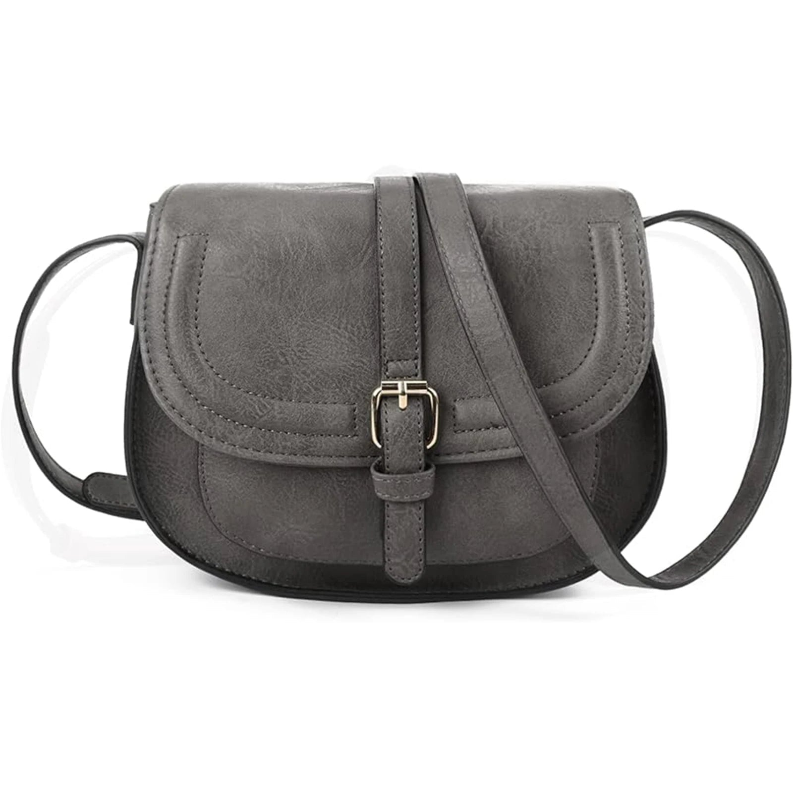 Sac à main Crossbody Cuir PU – Style Boho Selle,Décoration Frondée MYNELIA
