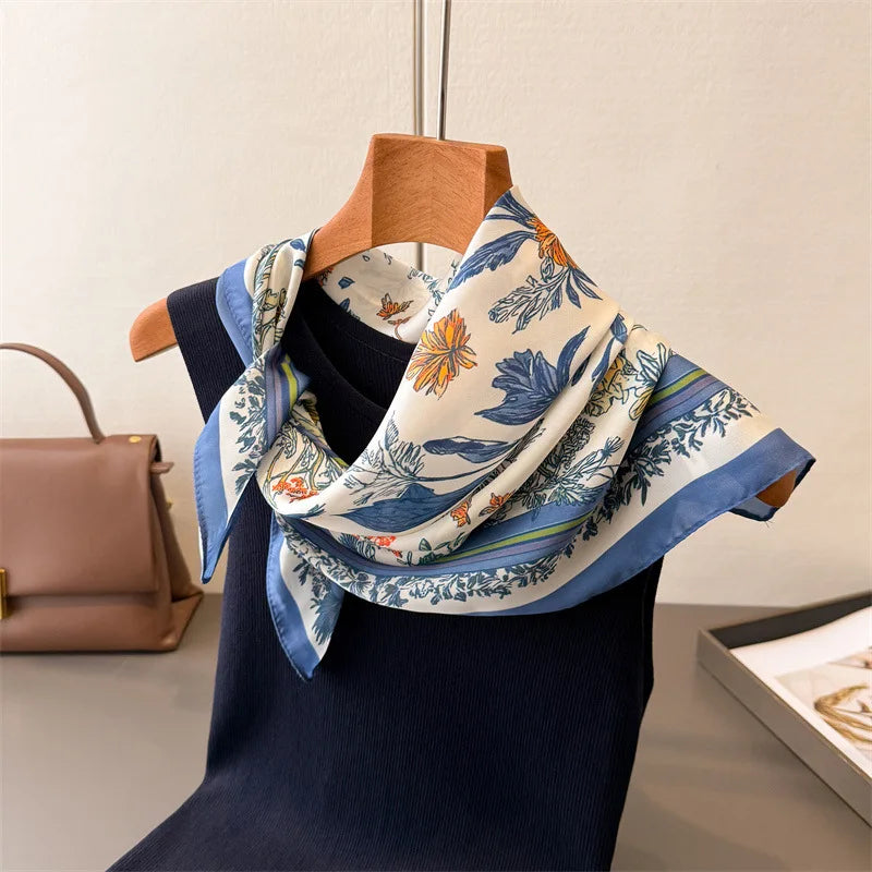Foulard Carré Femme Motif Paisley – 70×70 cm, Doux & Multicolore MYNELIA