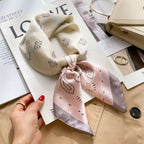 70cm Neckerchief Female Luxury Square Scarf for Women Silk Feeling Shawl Satin Hijab Wraps Hair Bands Ribbon Headband Bandann MYNELIA