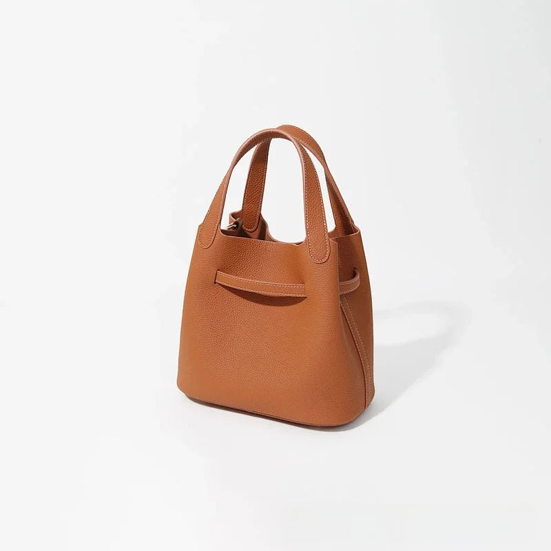 Sac seau cuir vache première couche – Style street chic MYNELIA