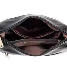 Sac à main en cuir véritable souple MYNELIA