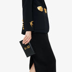 Pochette Clutch Soirée Chaînes Dorées Cadenas