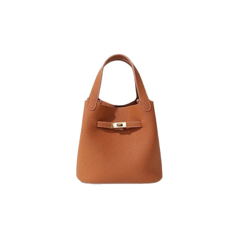 Sac seau cuir vache première couche – Style street chic MYNELIA