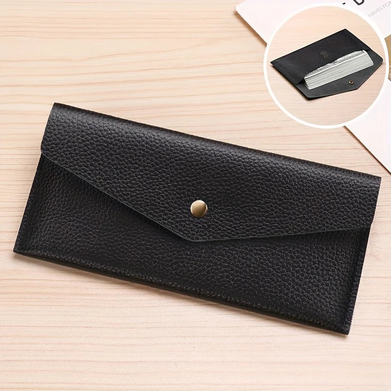 Portefeuille long cuir de vache femme – Pochette enveloppe grande MYNELIA