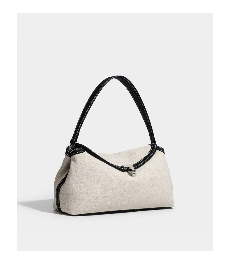 Sac à main Minimaliste-Cuir verni — Le Quotidien Épuré MYNELIA